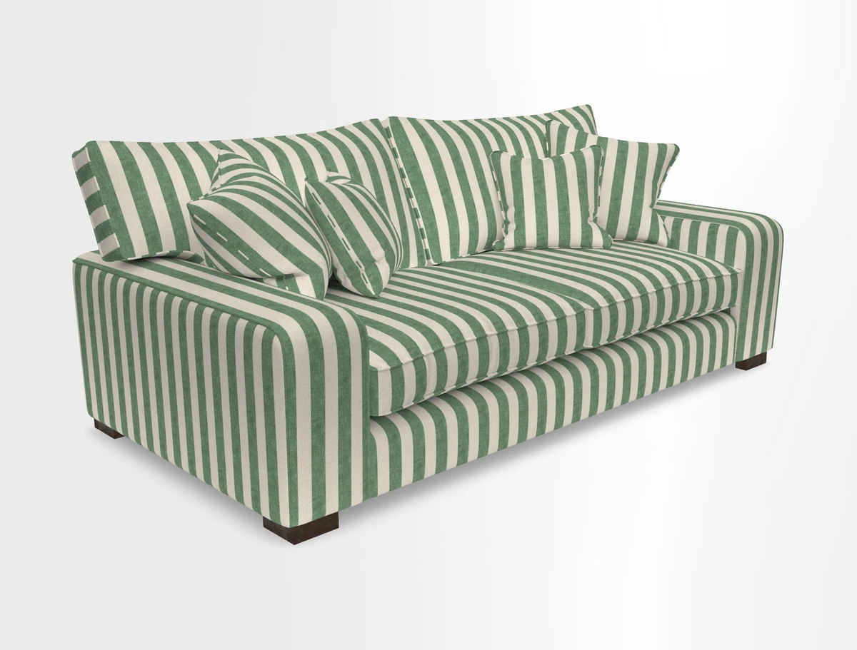 Richmond 3 Seater Sofa in Large Sussex Gingham Large Forest