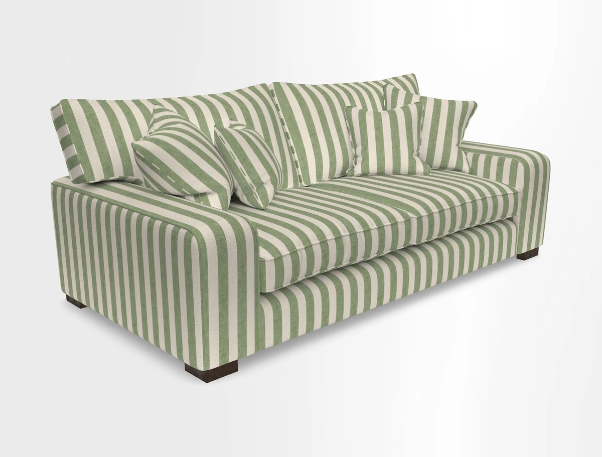 Richmond 3 Seater Sofa in Large Sussex Gingham Large Forest