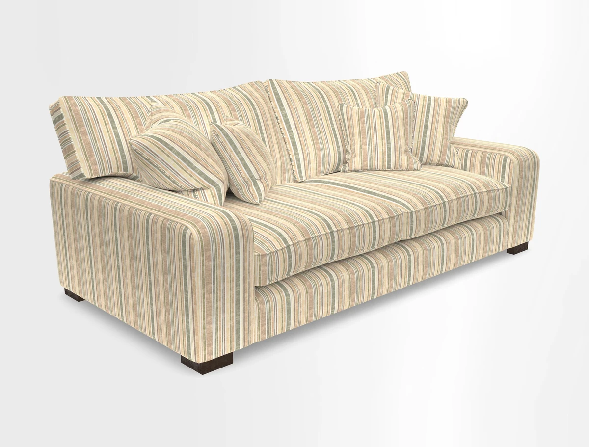 Richmond 3 Seater Sofa in Large Sussex Gingham Large Forest