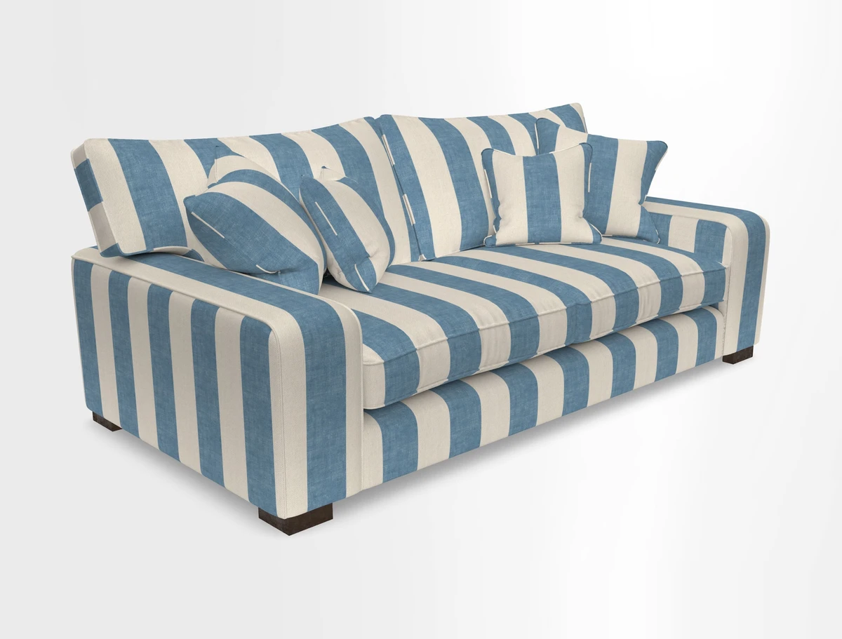 Richmond 3 Seater Sofa in Large Sussex Gingham Large Forest