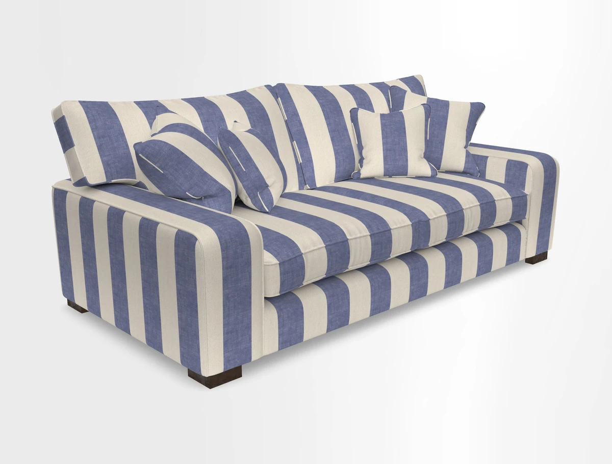 Richmond 3 Seater Sofa in Large Sussex Gingham Large Forest