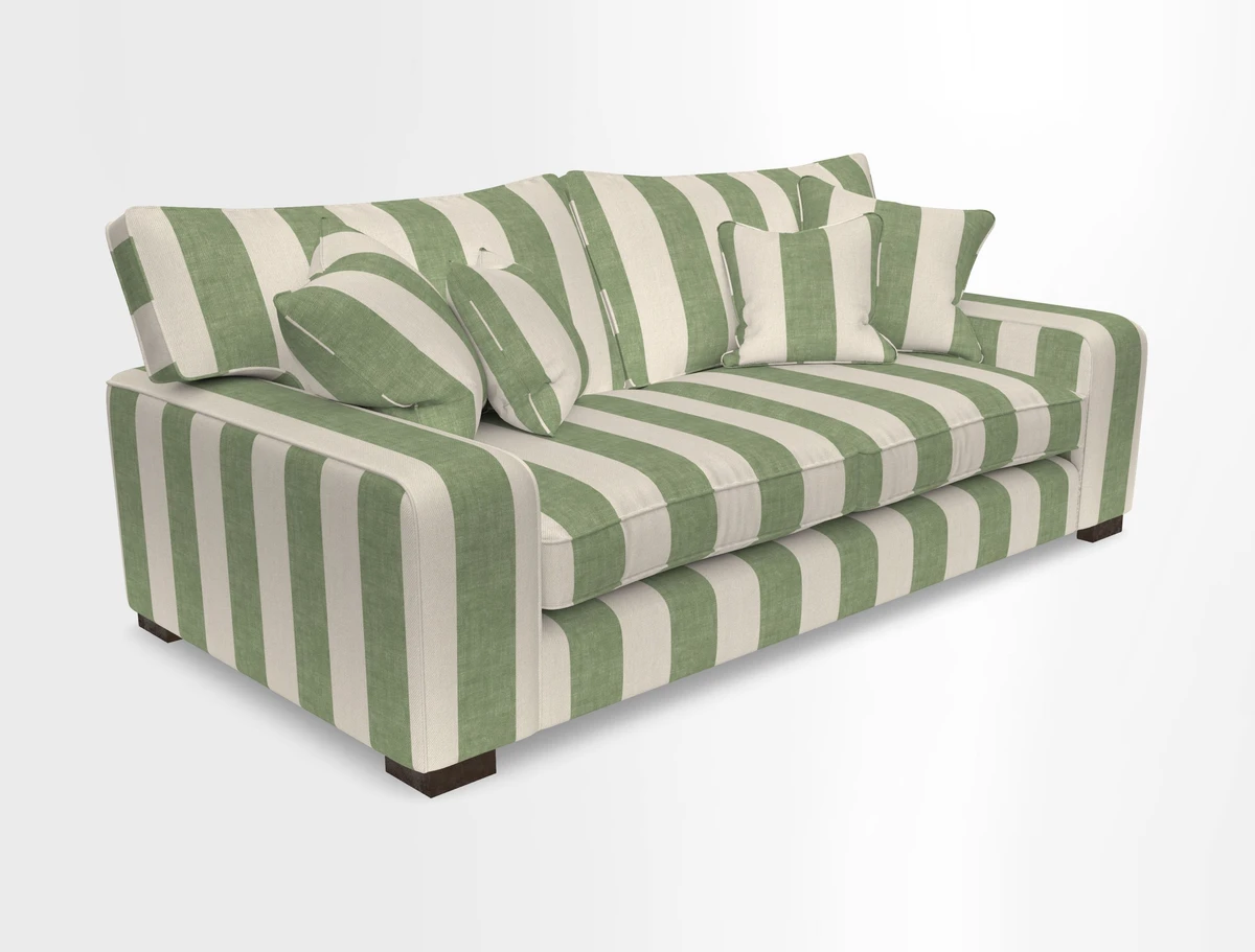 Richmond 3 Seater Sofa in Large Sussex Gingham Large Forest