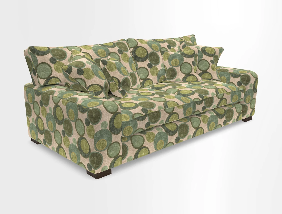 Richmond 3 Seater Sofa in Large Sussex Gingham Large Forest