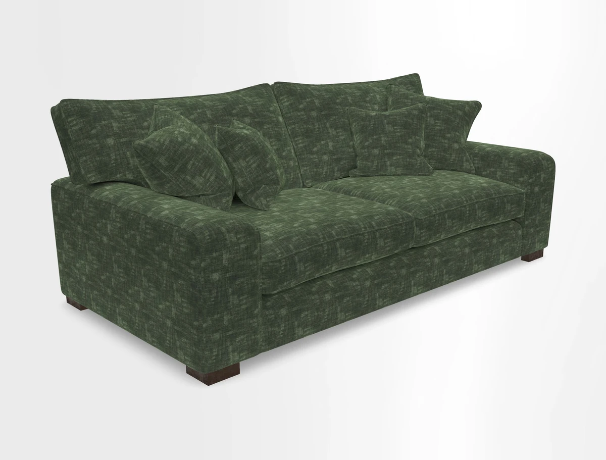 Richmond 3 Seater Sofa in Large Sussex Gingham Large Forest