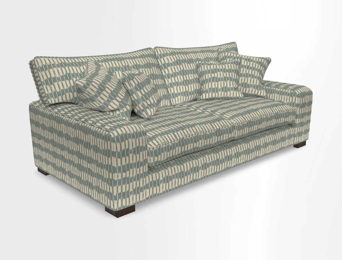 Richmond 3 Seater Sofa in Large Sussex Gingham Large Forest