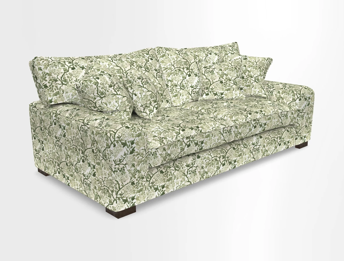 Richmond 3 Seater Sofa in Large Sussex Gingham Large Forest