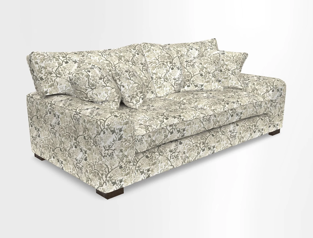Richmond 3 Seater Sofa in Large Sussex Gingham Large Forest