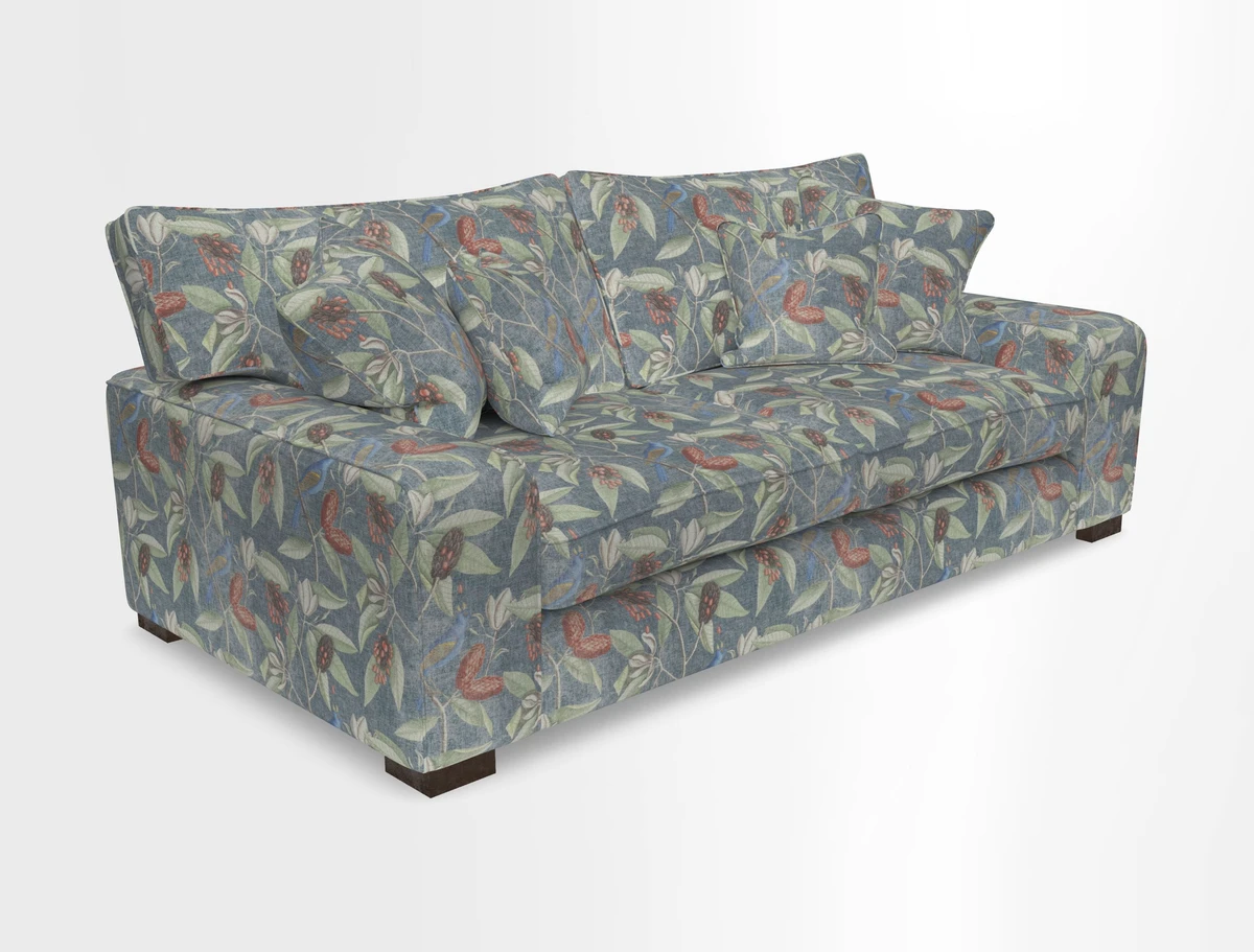 Richmond 3 Seater Sofa in Large Sussex Gingham Large Forest