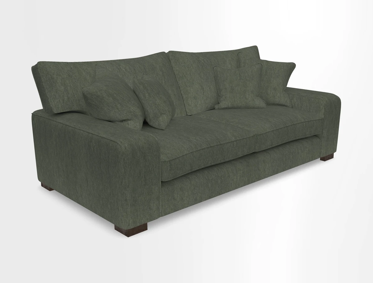 Richmond 3 Seater Sofa in Large Sussex Gingham Large Forest