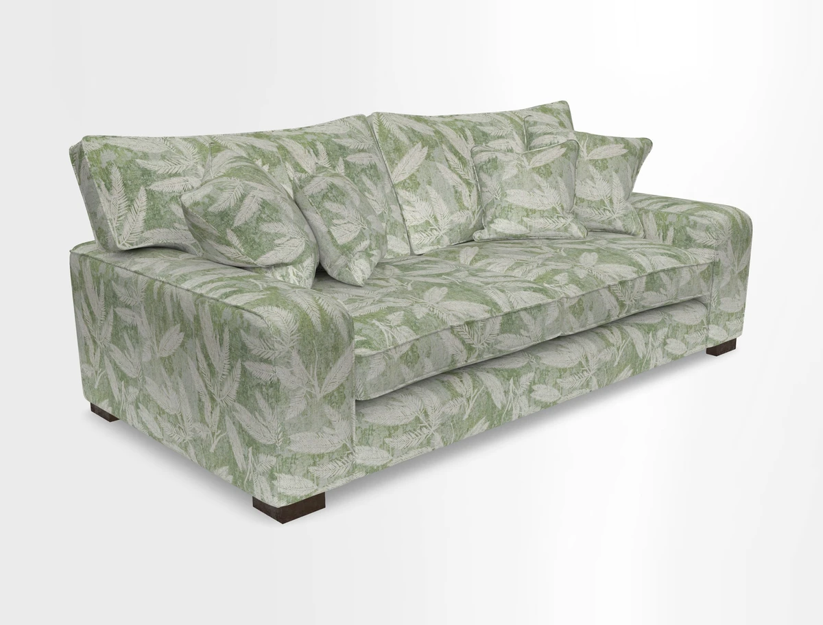 Richmond 3 Seater Sofa in Large Sussex Gingham Large Forest