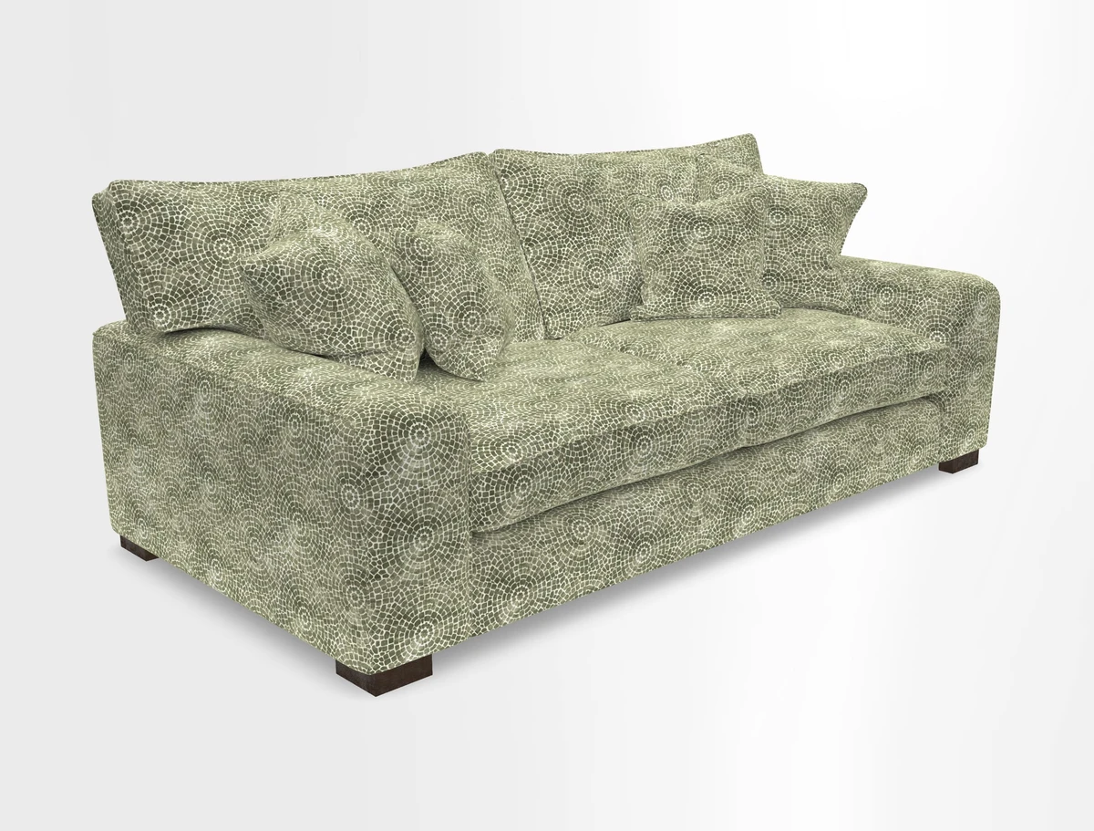 Richmond 3 Seater Sofa in Large Sussex Gingham Large Forest