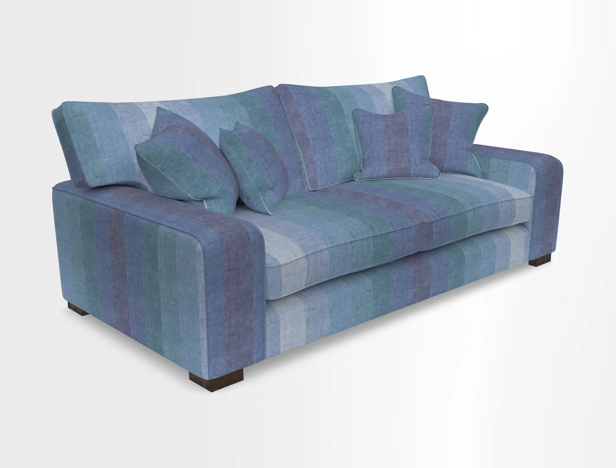 Richmond 3 Seater Sofa in Large Sussex Gingham Large Forest