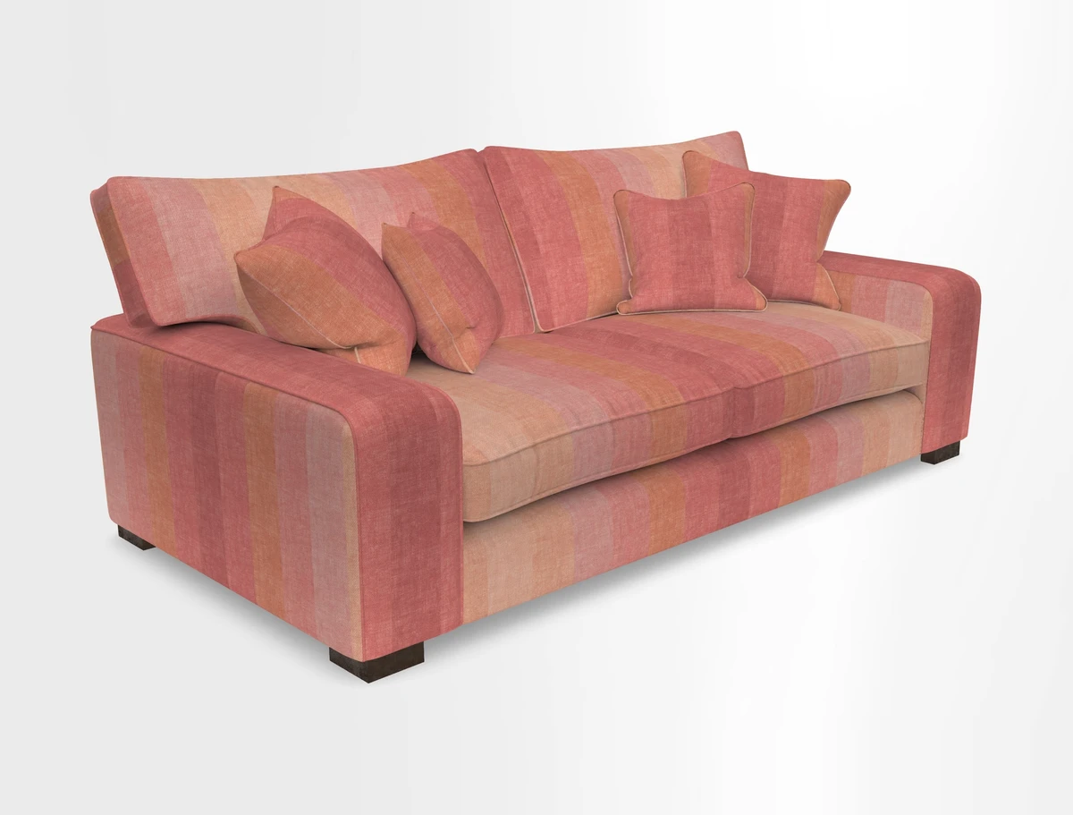 Richmond 3 Seater Sofa in Large Sussex Gingham Large Forest
