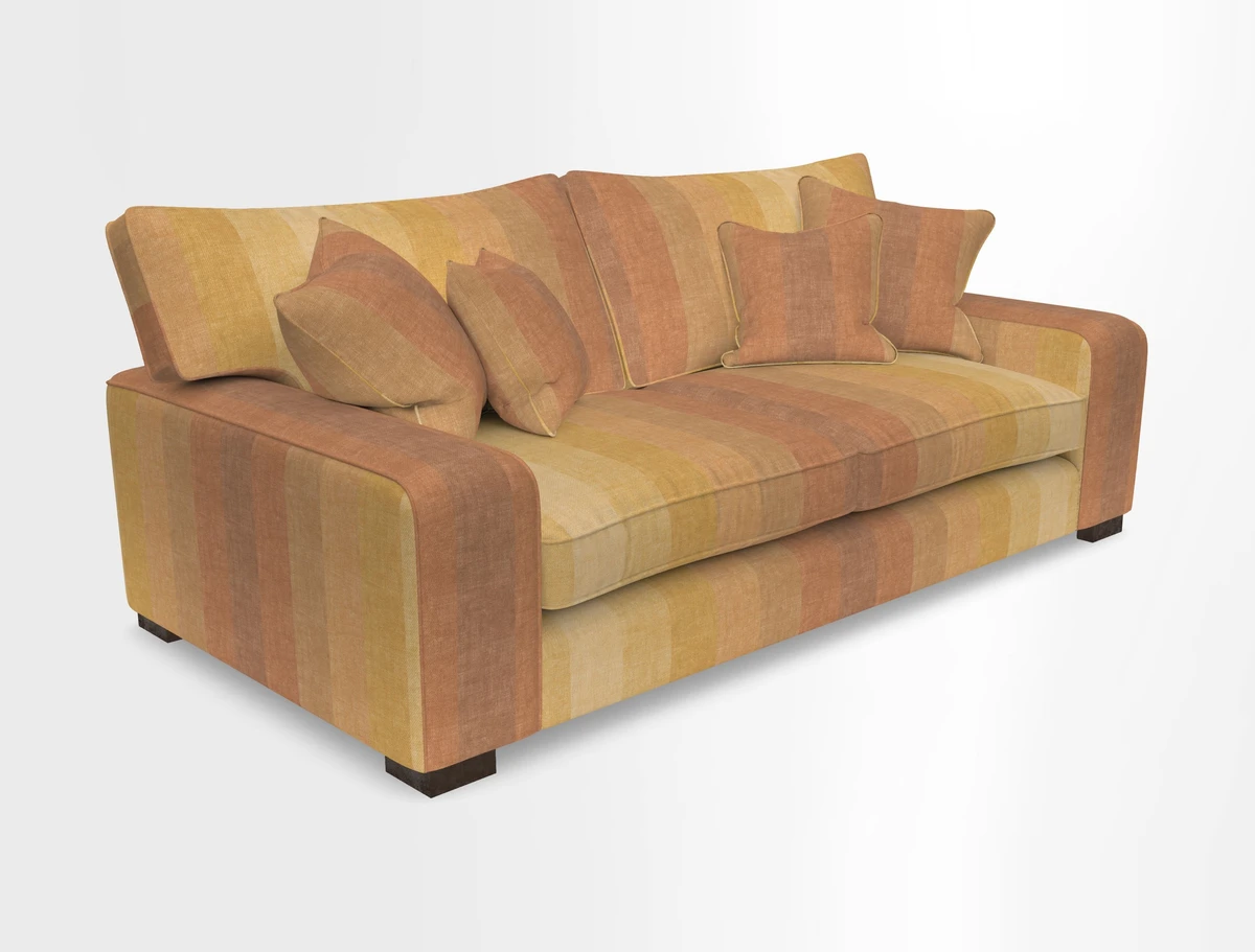 Richmond 3 Seater Sofa in Large Sussex Gingham Large Forest
