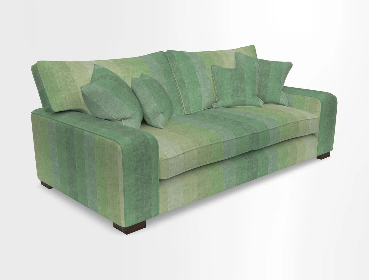 Richmond 3 Seater Sofa in Large Sussex Gingham Large Forest