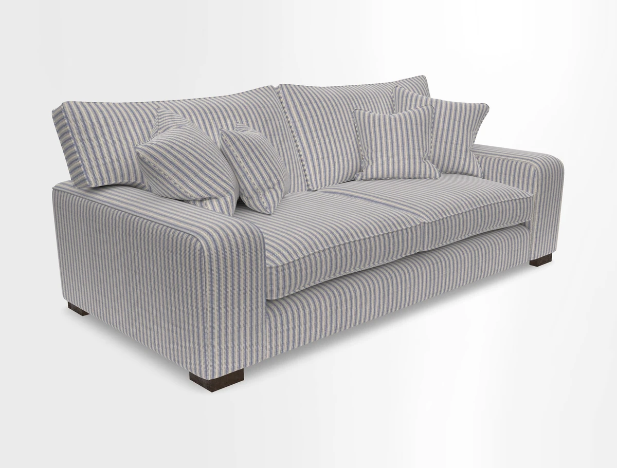 Richmond 3 Seater Sofa in Large Sussex Gingham Large Forest