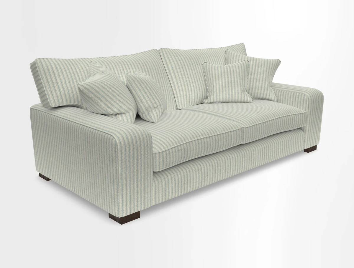 Richmond 3 Seater Sofa in Large Sussex Gingham Large Forest