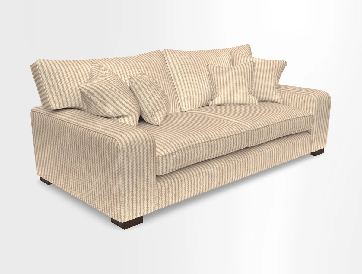 Richmond 3 Seater Sofa in Large Sussex Gingham Large Forest