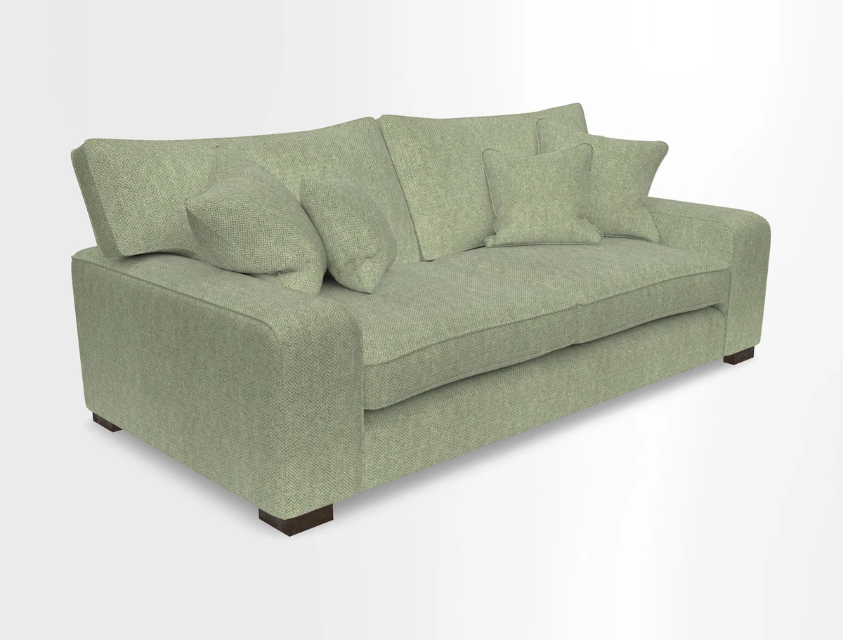 Richmond 3 Seater Sofa in Large Sussex Gingham Large Forest