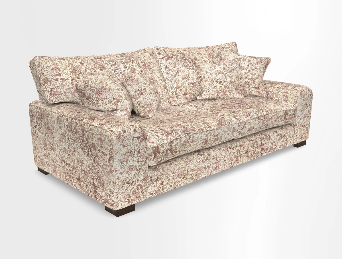 Richmond 3 Seater Sofa in Large Sussex Gingham Large Forest