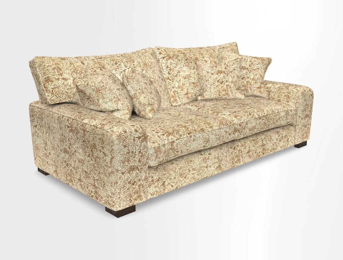 Richmond 3 Seater Sofa in Large Sussex Gingham Large Forest
