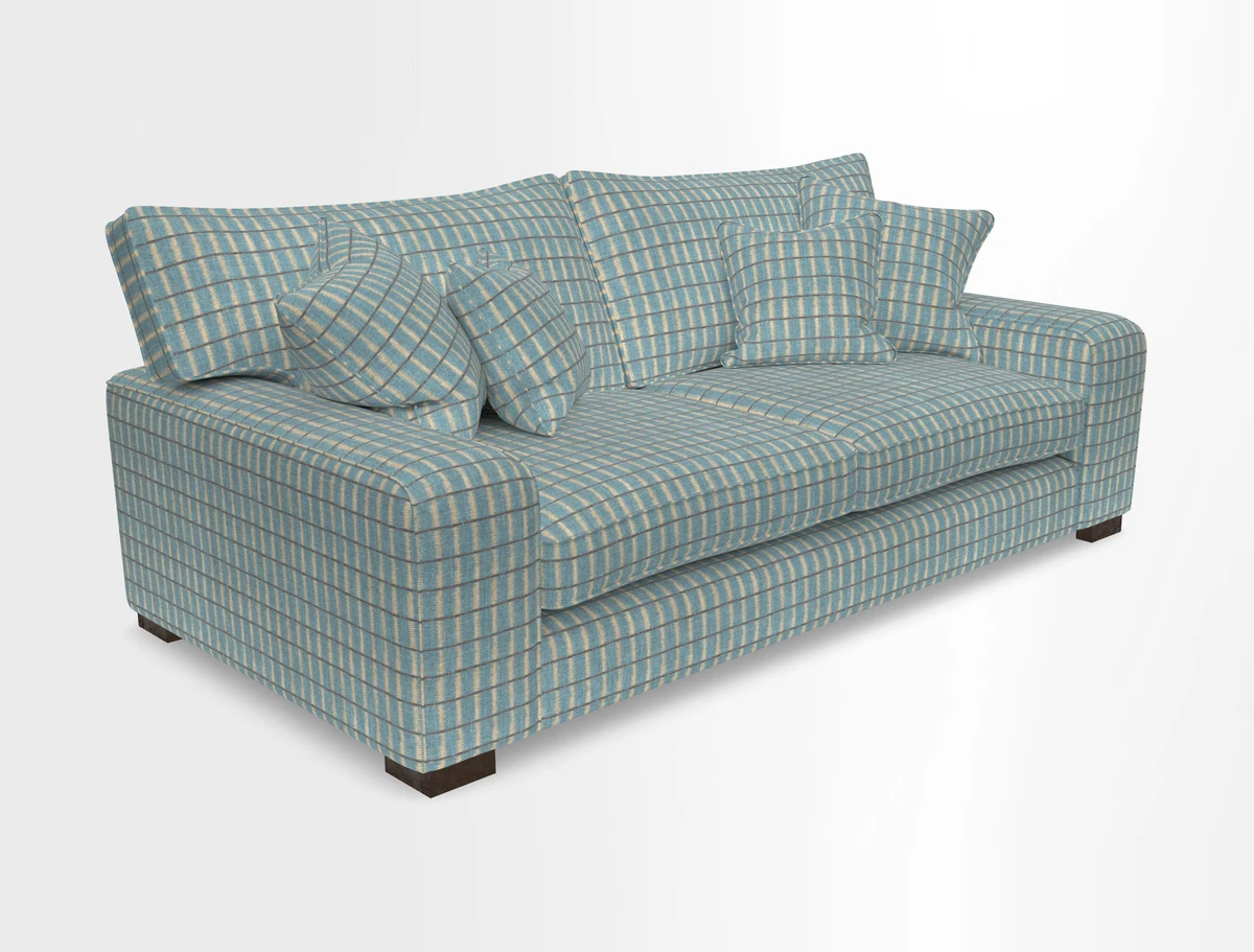 Richmond 3 Seater Sofa in Large Sussex Gingham Large Forest