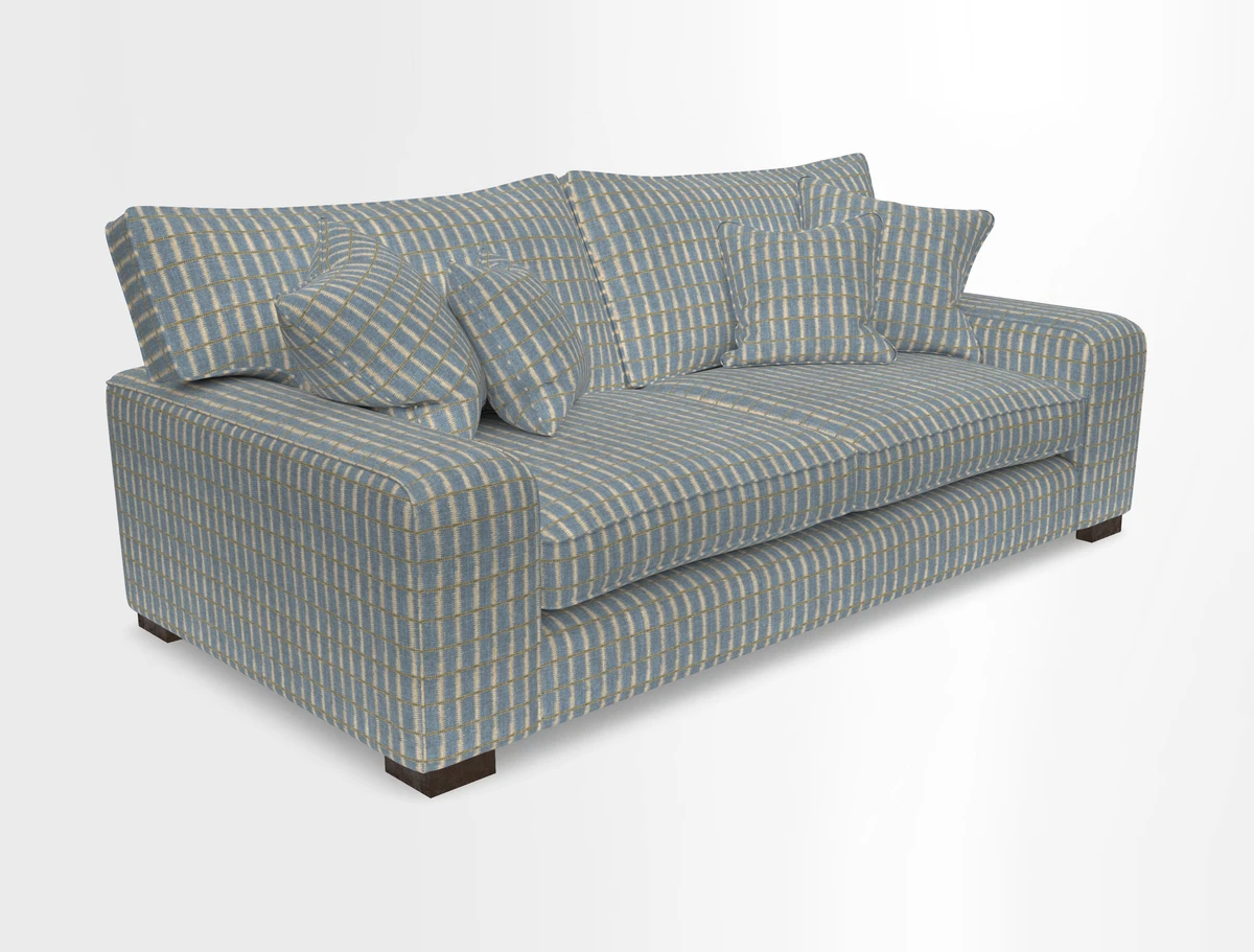 Richmond 3 Seater Sofa in Large Sussex Gingham Large Forest