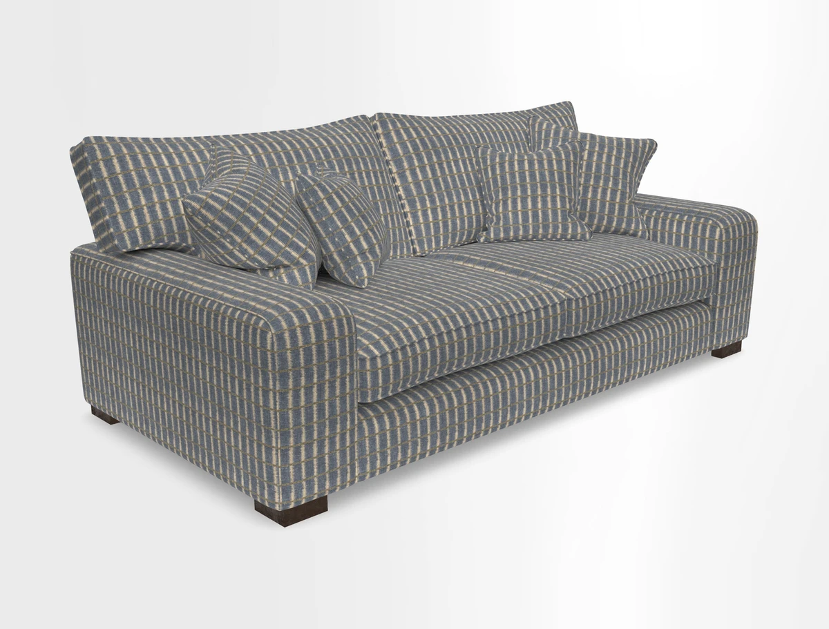 Richmond 3 Seater Sofa in Large Sussex Gingham Large Forest