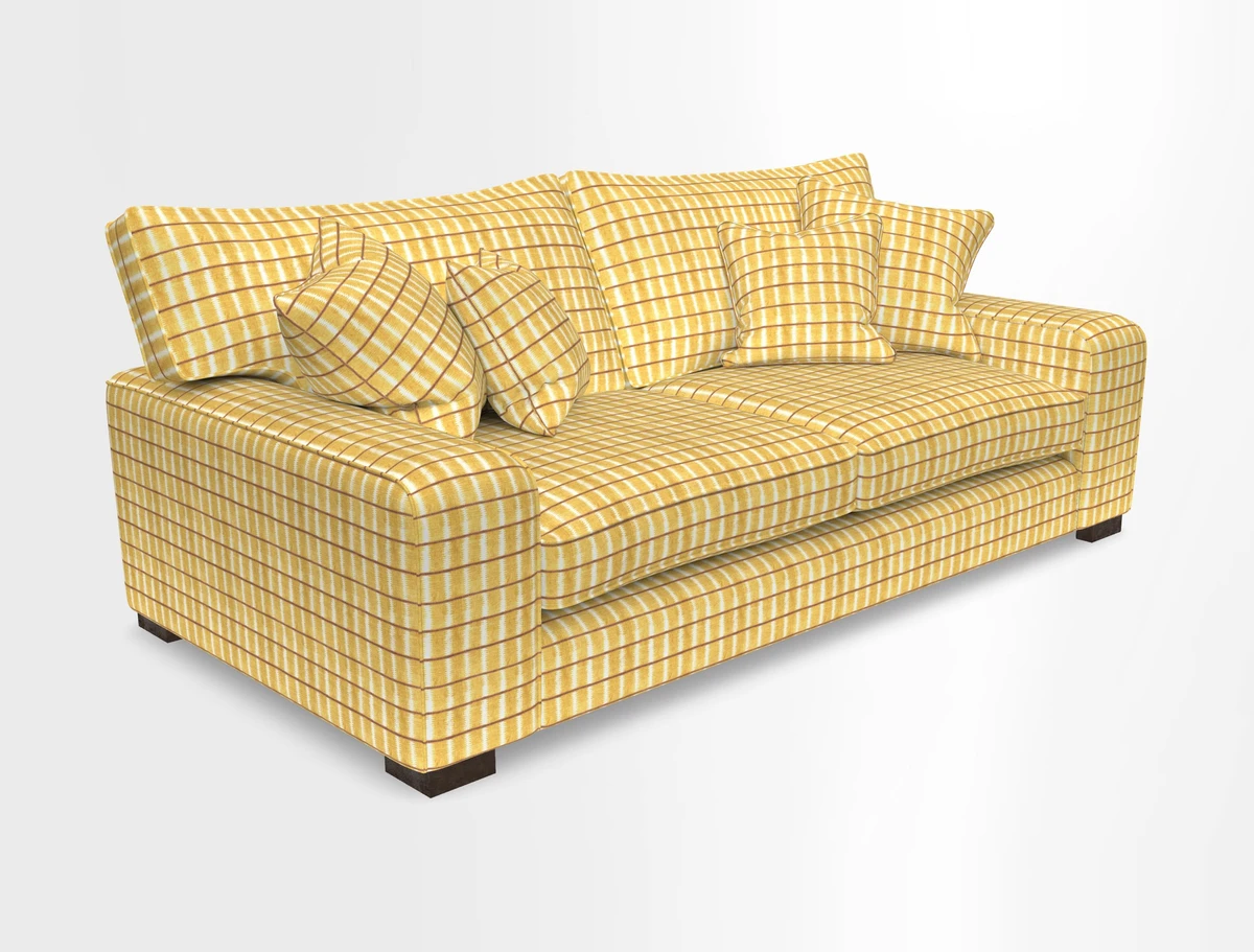 Richmond 3 Seater Sofa in Large Sussex Gingham Large Forest