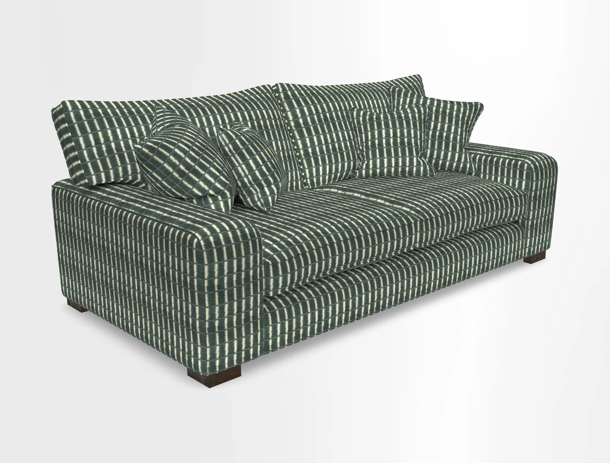 Richmond 3 Seater Sofa in Large Sussex Gingham Large Forest
