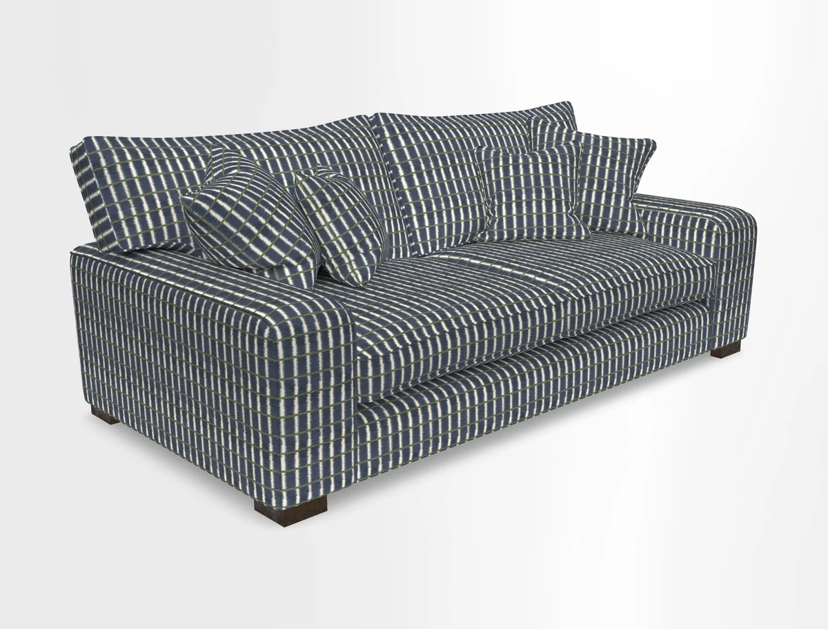 Richmond 3 Seater Sofa in Large Sussex Gingham Large Forest