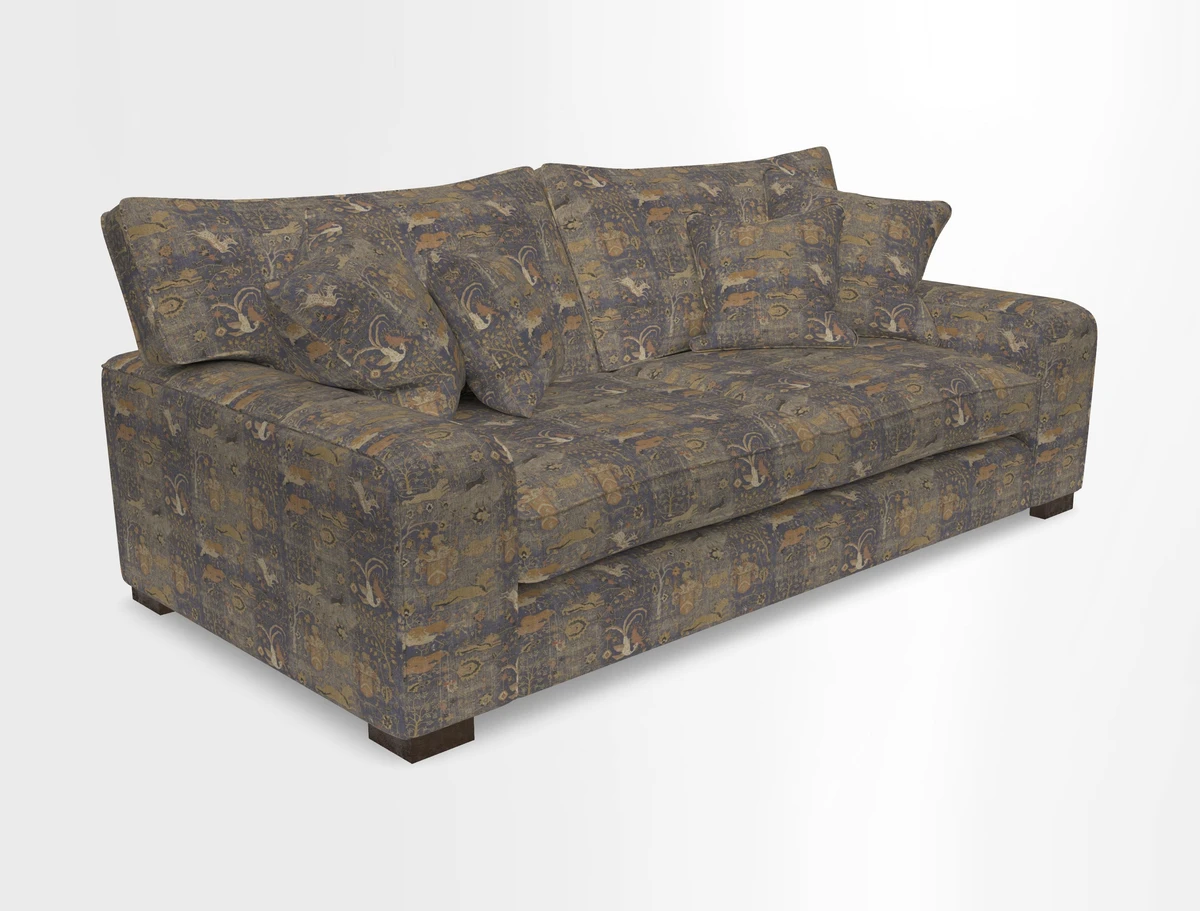 Richmond 3 Seater Sofa in Large Sussex Gingham Large Forest