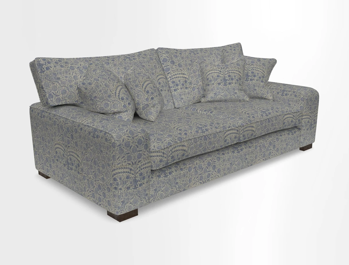 Richmond 3 Seater Sofa in Large Sussex Gingham Large Forest