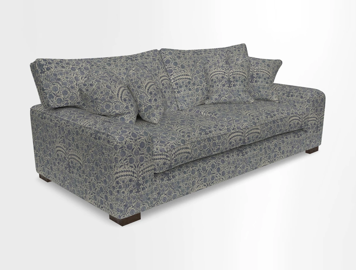 Richmond 3 Seater Sofa in Large Sussex Gingham Large Forest