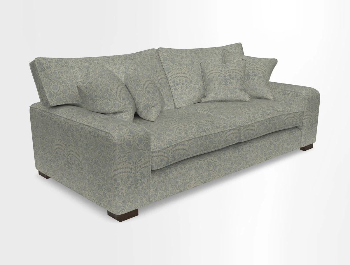 Richmond 3 Seater Sofa in Large Sussex Gingham Large Forest