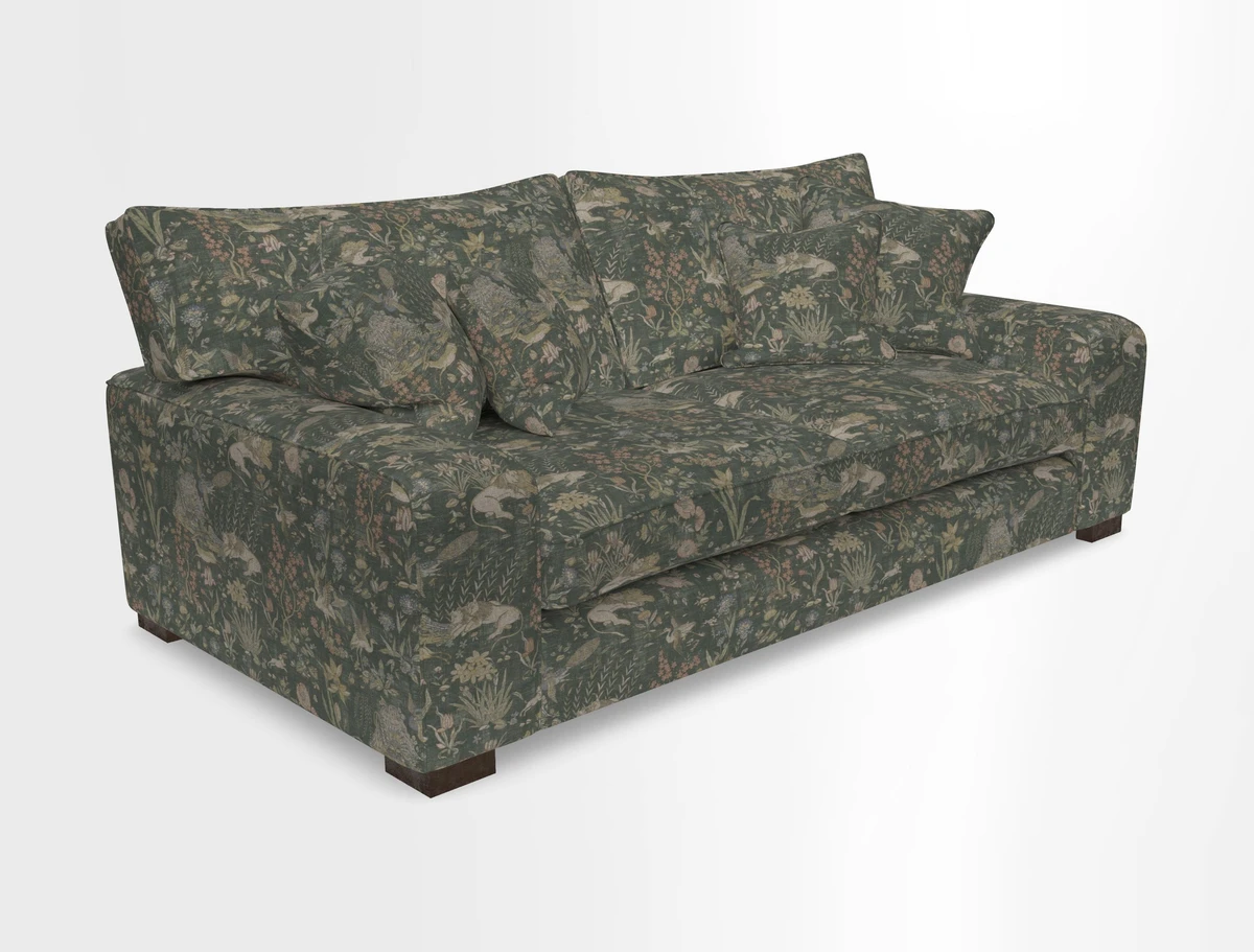 Richmond 3 Seater Sofa in Large Sussex Gingham Large Forest