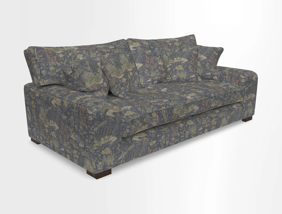 Richmond 3 Seater Sofa in Large Sussex Gingham Large Forest