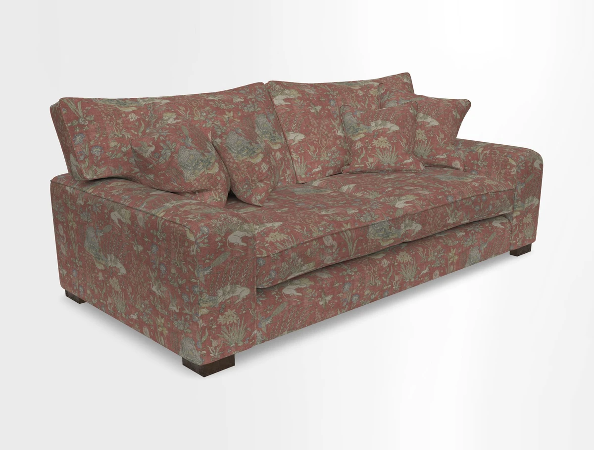 Richmond 3 Seater Sofa in Large Sussex Gingham Large Forest