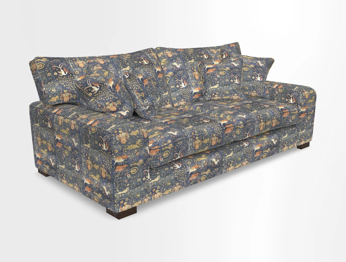 Richmond 3 Seater Sofa in Large Sussex Gingham Large Forest