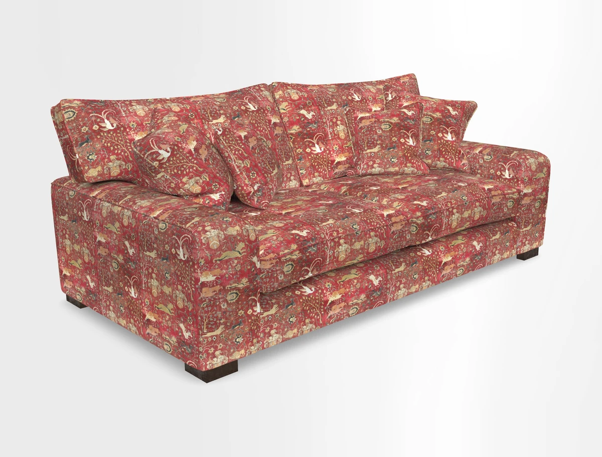Richmond 3 Seater Sofa in Large Sussex Gingham Large Forest