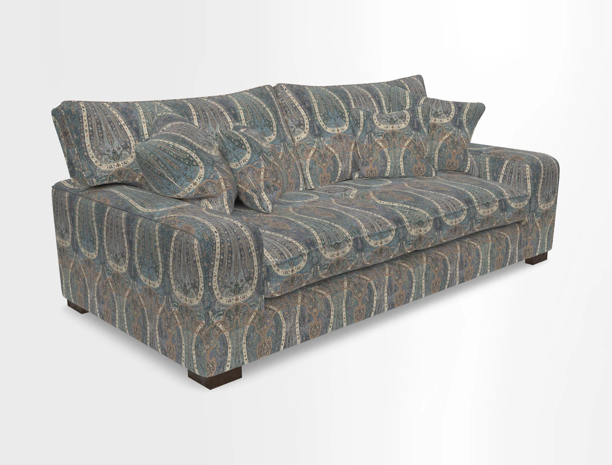 Richmond 3 Seater Sofa in Large Sussex Gingham Large Forest