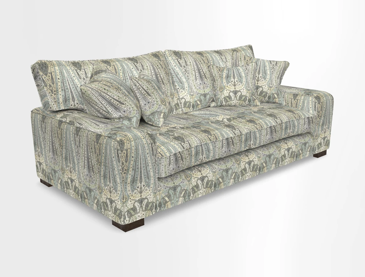 Richmond 3 Seater Sofa in Large Sussex Gingham Large Forest