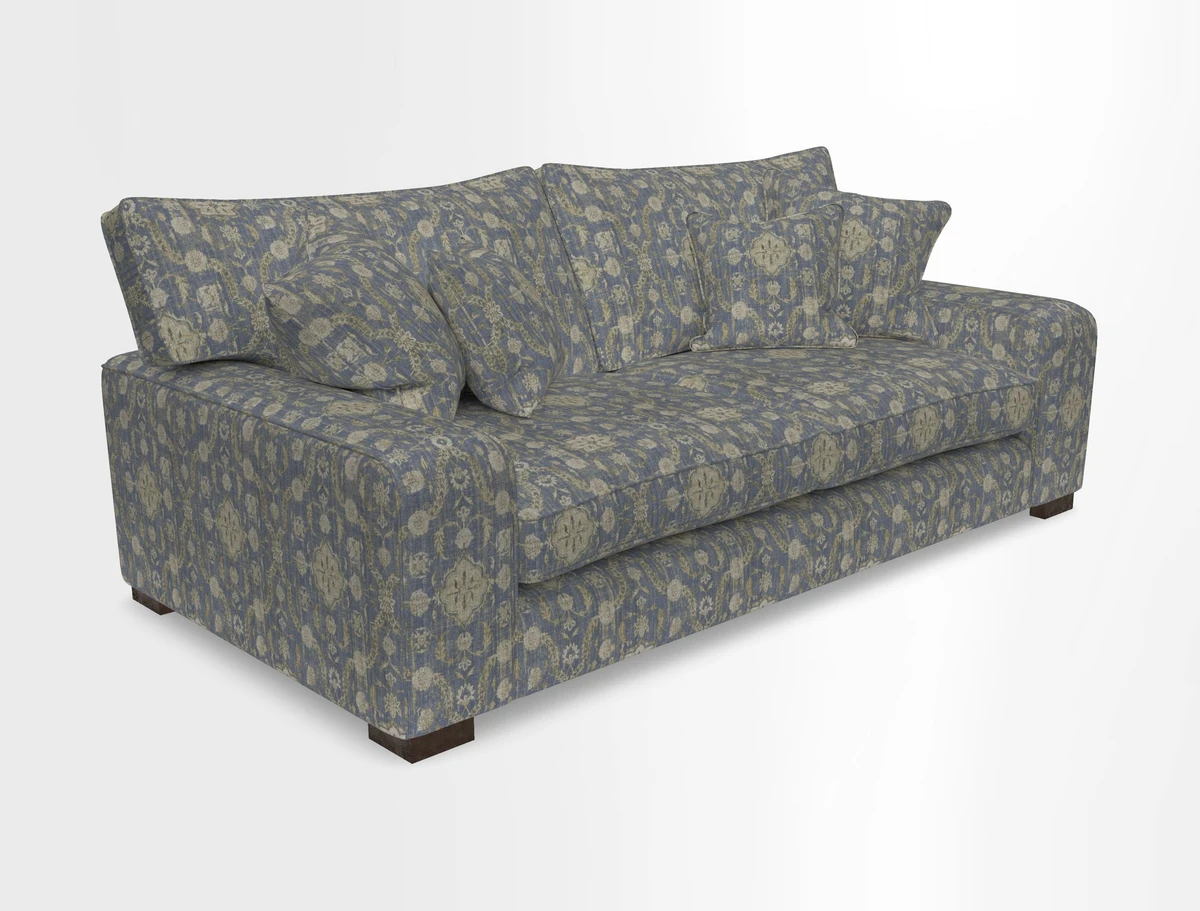 Richmond 3 Seater Sofa in Large Sussex Gingham Large Forest