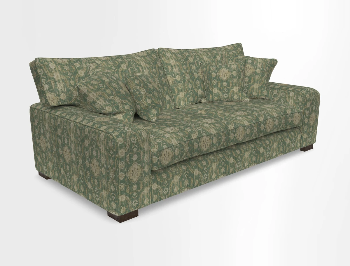 Richmond 3 Seater Sofa in Large Sussex Gingham Large Forest