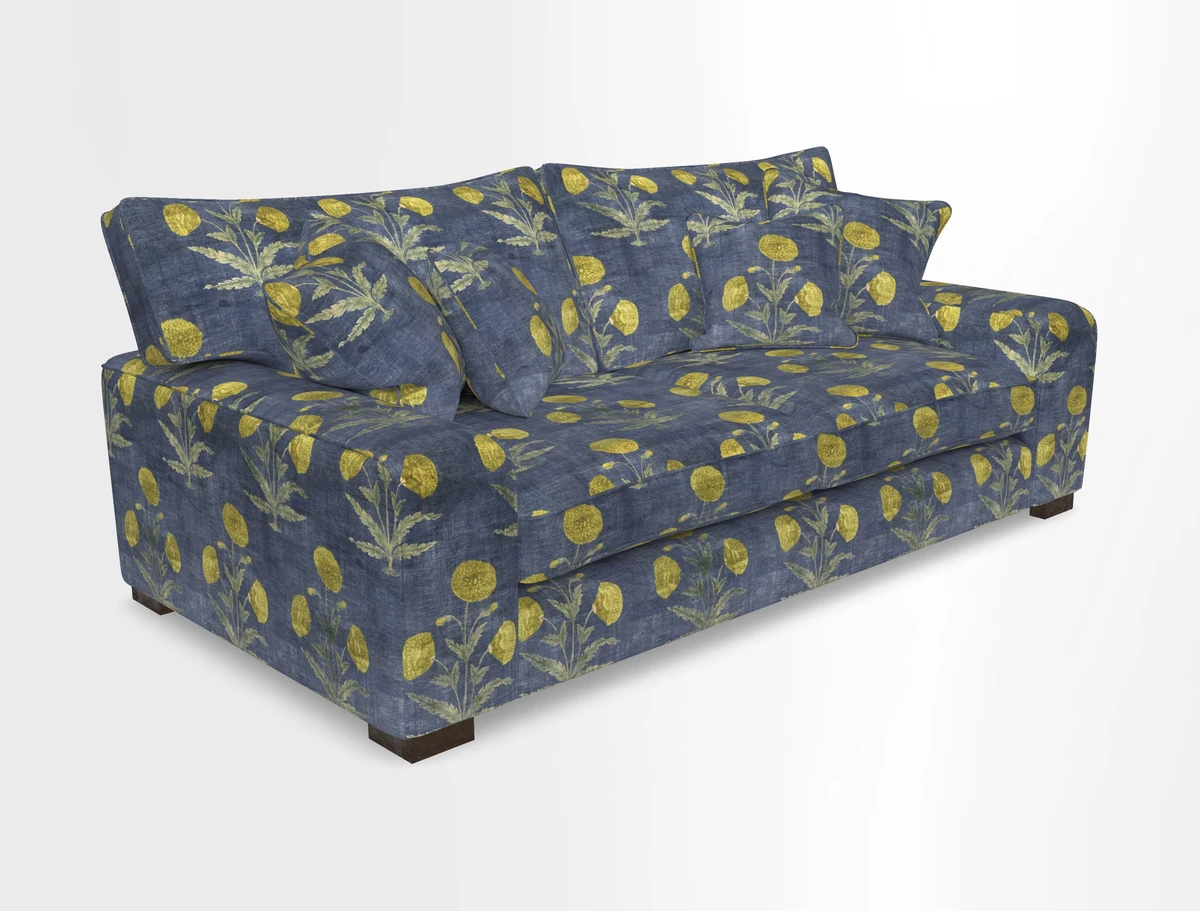 Richmond 3 Seater Sofa in Large Sussex Gingham Large Forest