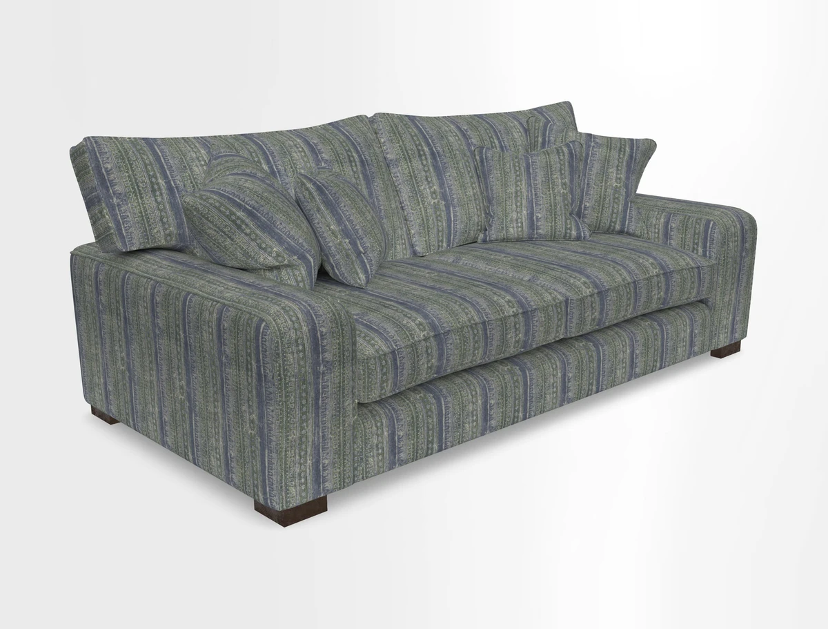 Richmond 3 Seater Sofa in Large Sussex Gingham Large Forest