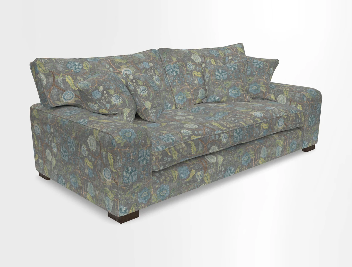 Richmond 3 Seater Sofa in Large Sussex Gingham Large Forest