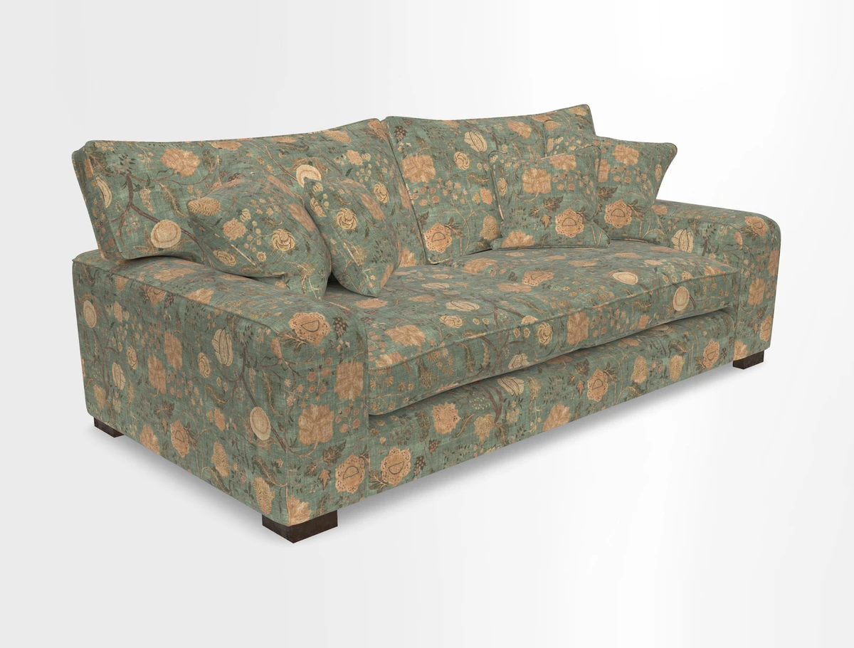 Richmond 3 Seater Sofa in Large Sussex Gingham Large Forest