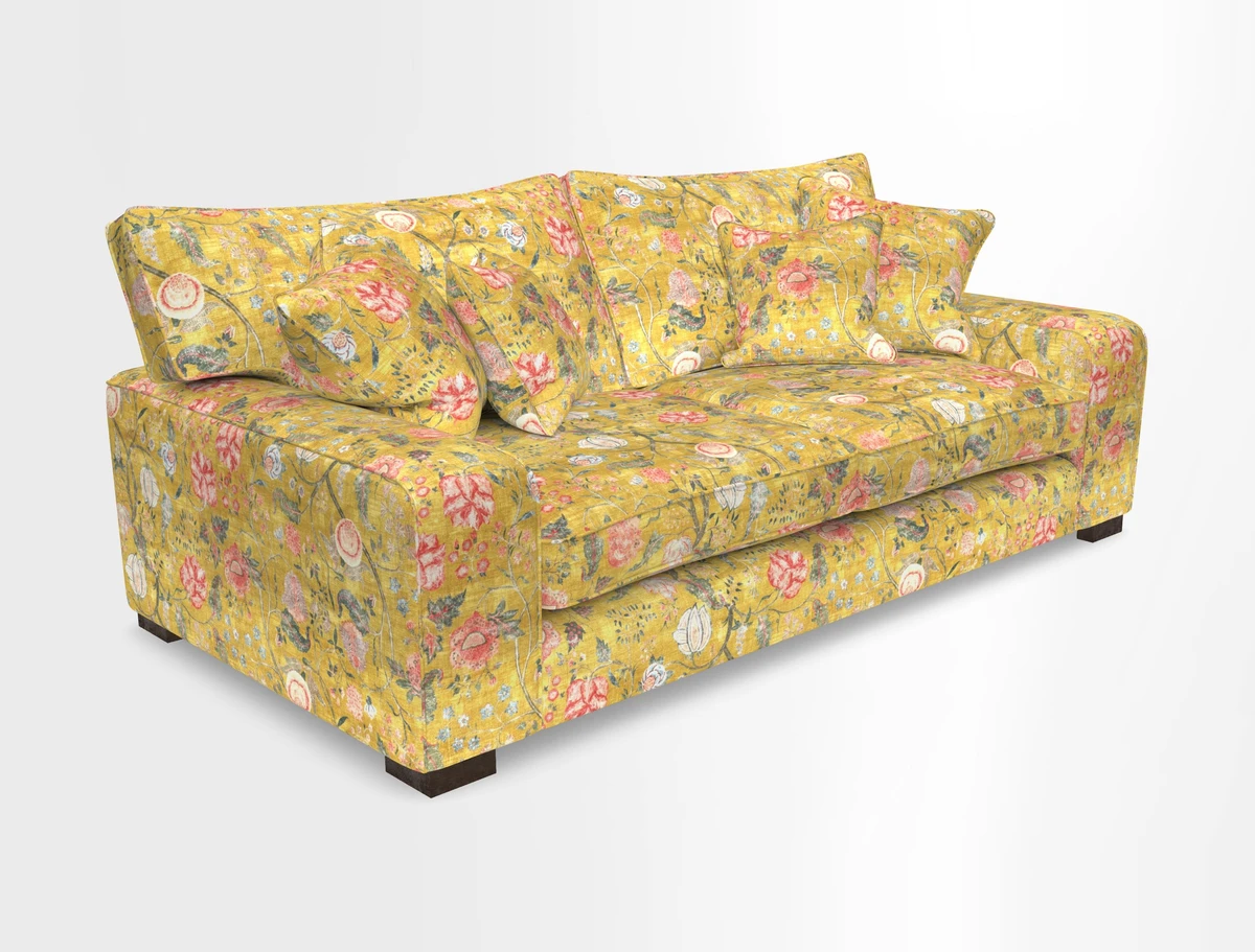 Richmond 3 Seater Sofa in Large Sussex Gingham Large Forest