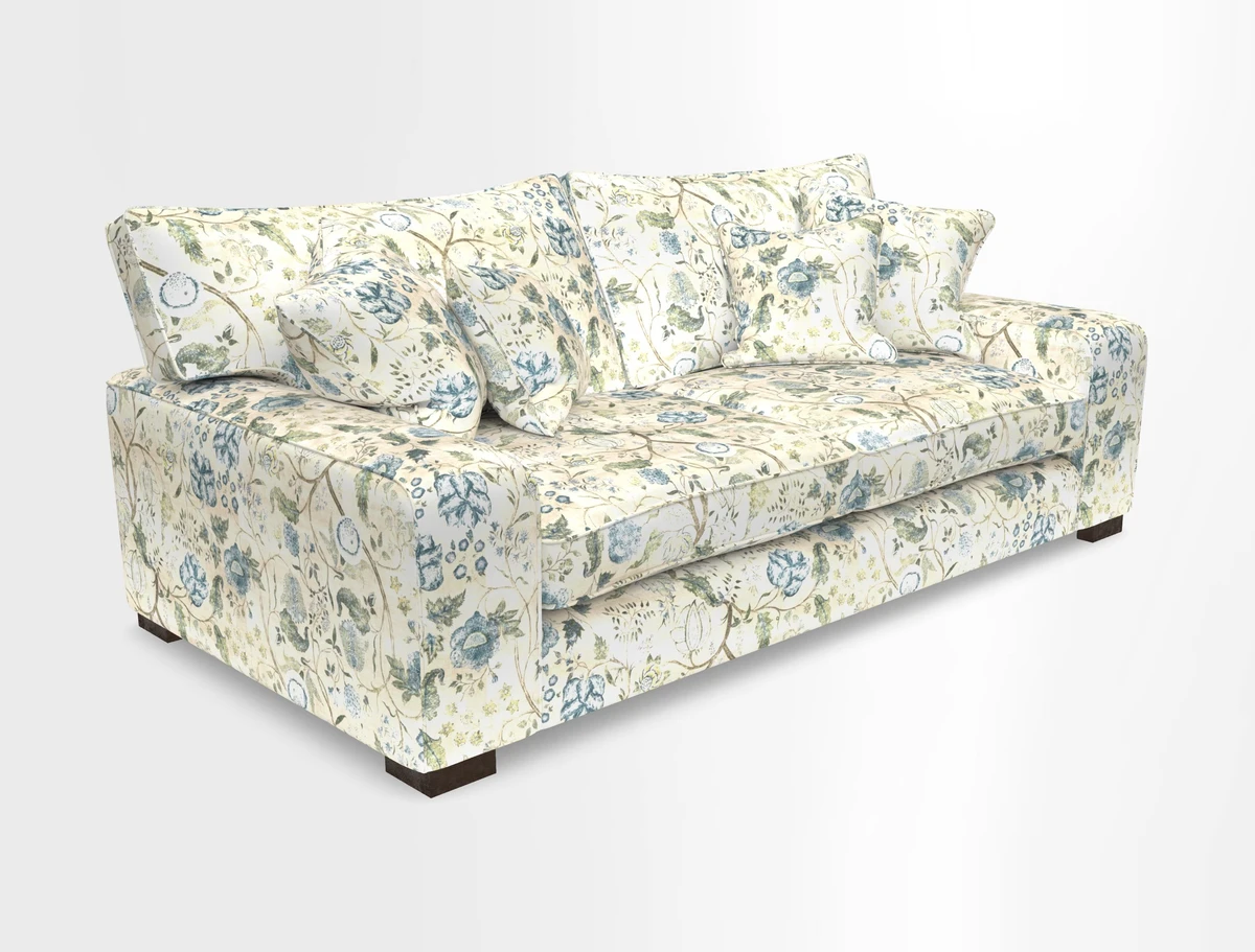 Richmond 3 Seater Sofa in Large Sussex Gingham Large Forest